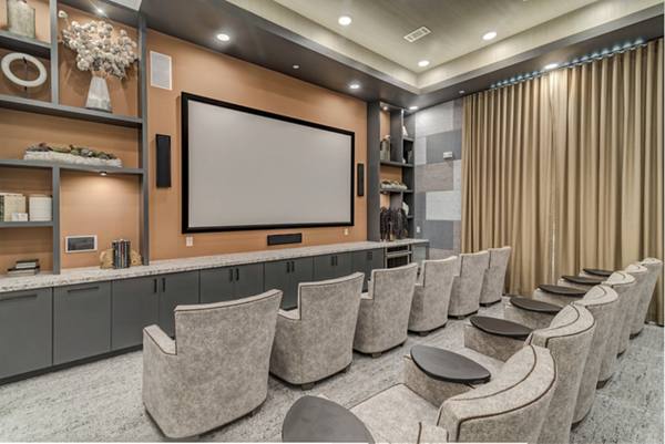 theater screen with seating at Album Keller Ranch Apartments