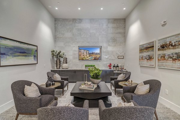 Contemporary business center with ergonomic seating at Album Keller Ranch Apartments