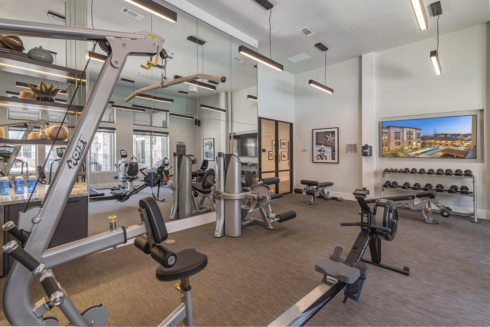 State-of-the-art fitness center at Album Keller Ranch Apartments