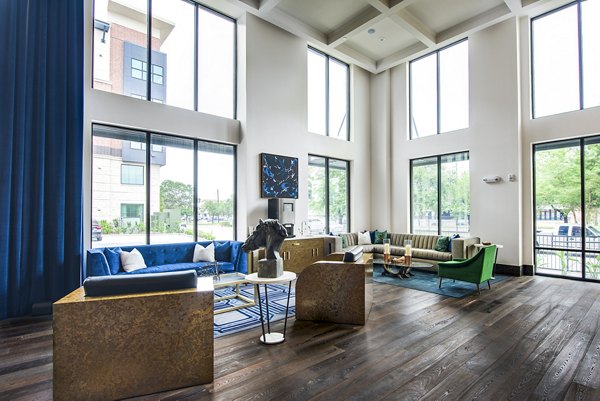 Spacious clubhouse lobby with elegant decor at Mezzo Kirby Med Center Apartments