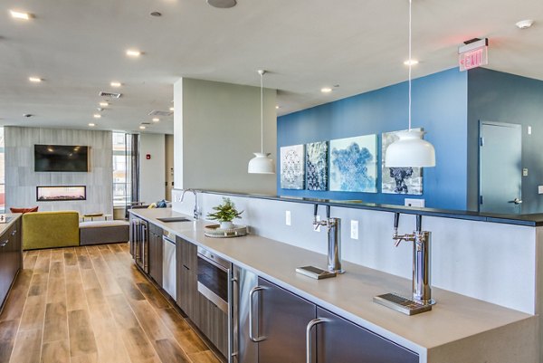 Clubhouse featuring modern design and social spaces at Ryder Apartments