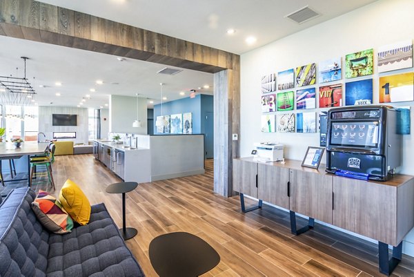 Modern clubhouse featuring spacious lounge and community areas at Ryder Apartments