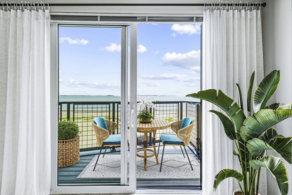 Private balcony with stunning city views at Ryder Apartments
