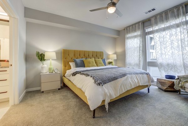 Modern bedroom with stylish decor at Alder Apartments, featuring luxury living elements for premium comfort