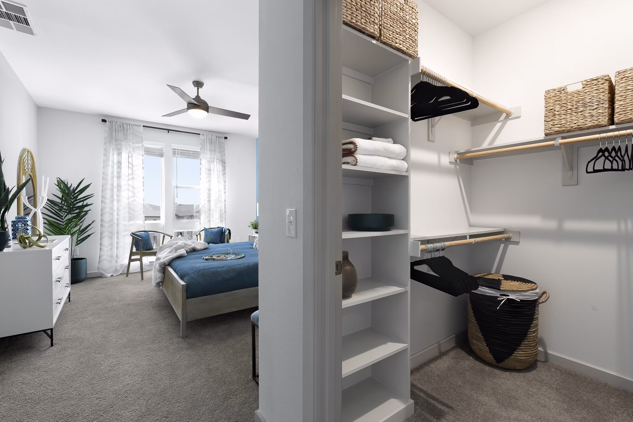 Closet at Korina at the Grove Apartments