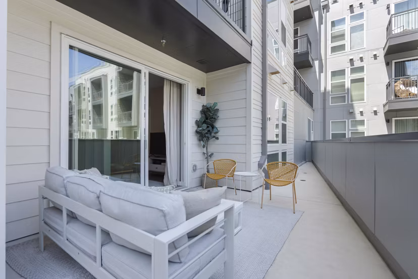 patio at Korina at the Grove Apartments