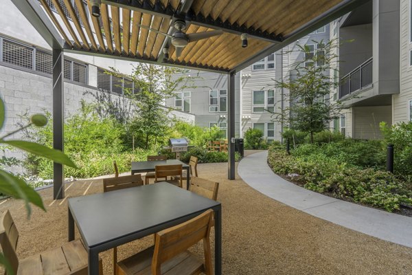 patio at Korina at the Grove Apartments