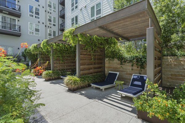 patio at Korina at the Grove Apartments