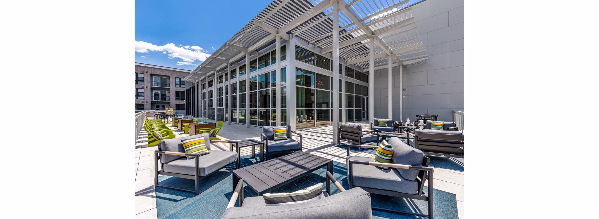 patio at Korina at the Grove Apartments