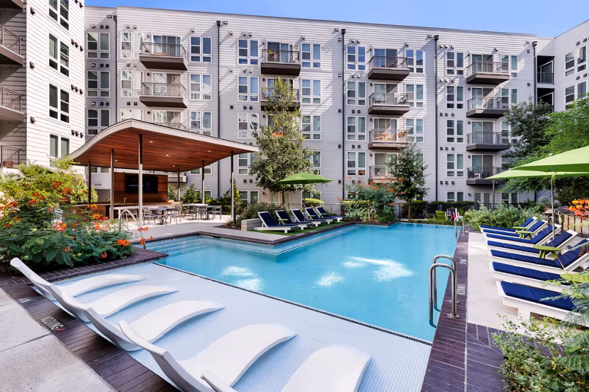 pool at Korina at the Grove Apartments