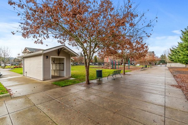 Mail room with secure parcel lockers at Willamette Gardens Apartments