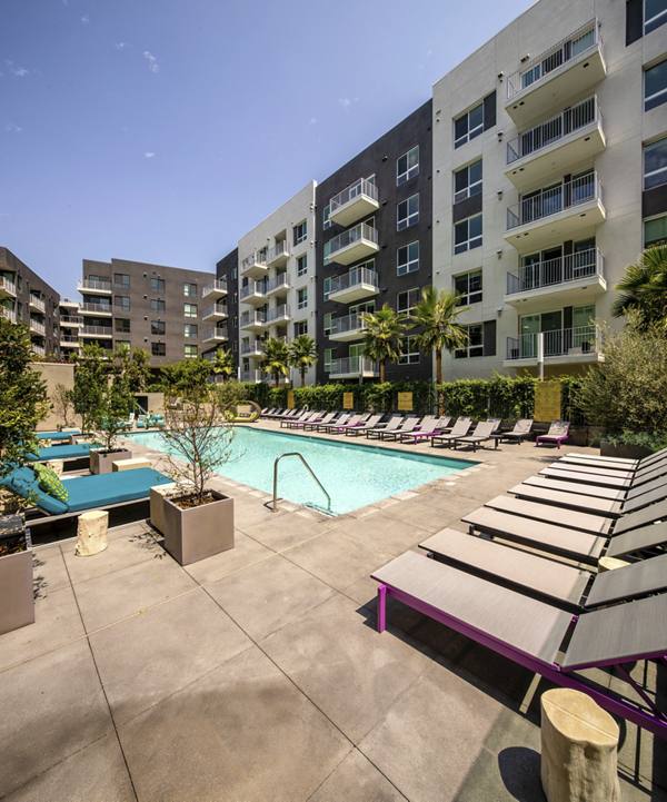 pool at Rise Hollywood Apartments