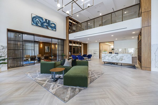 Clubhouse featuring modern interiors and lounge spaces at The Westcott Apartments