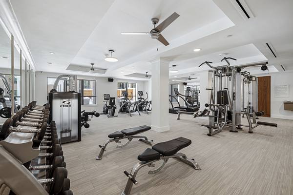fitness center at The Westcott Apartments