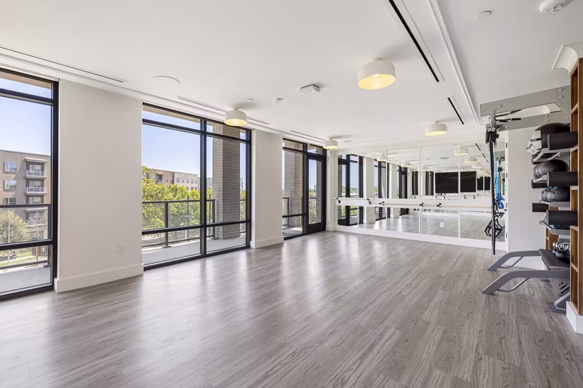 State-of-the-art fitness center at The Westcott Apartments offering modern workout equipment and spacious exercise areas