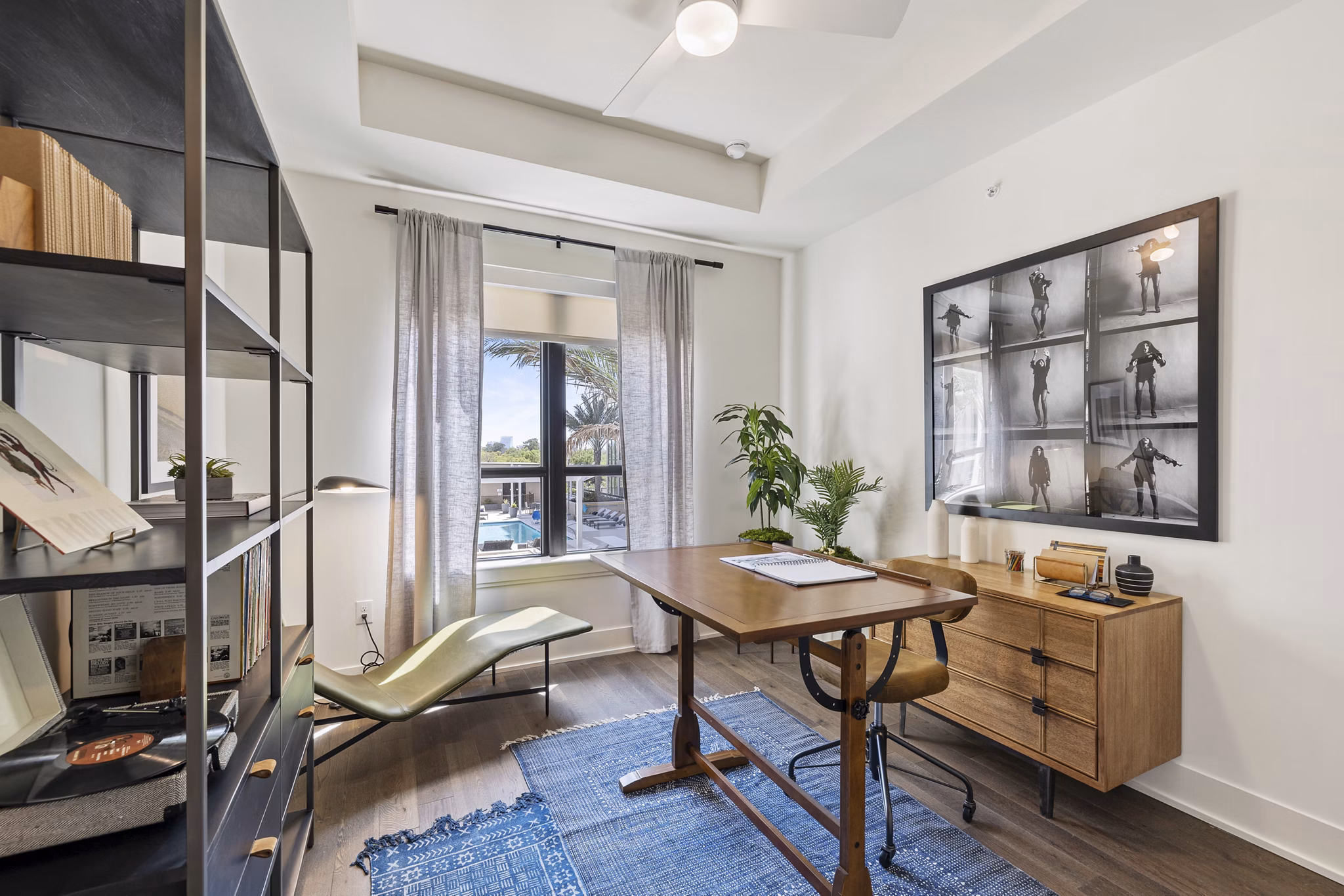 Spacious, modern kitchen with stainless steel appliances at The Westcott Apartments