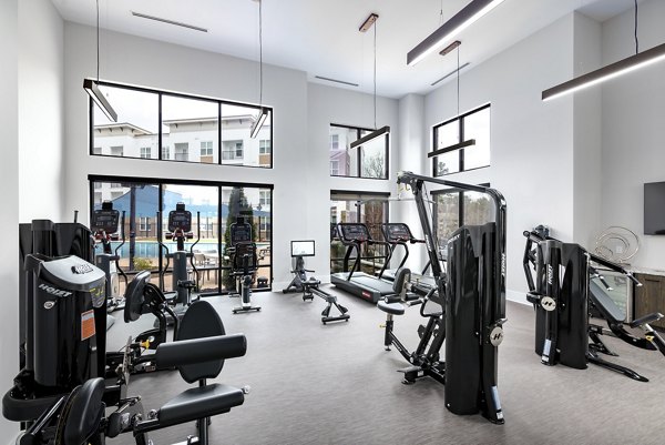 fitness center at Overture Powers Ferry Apartments