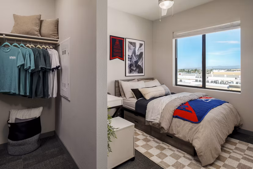 bedroom at Union on 6th Apartments