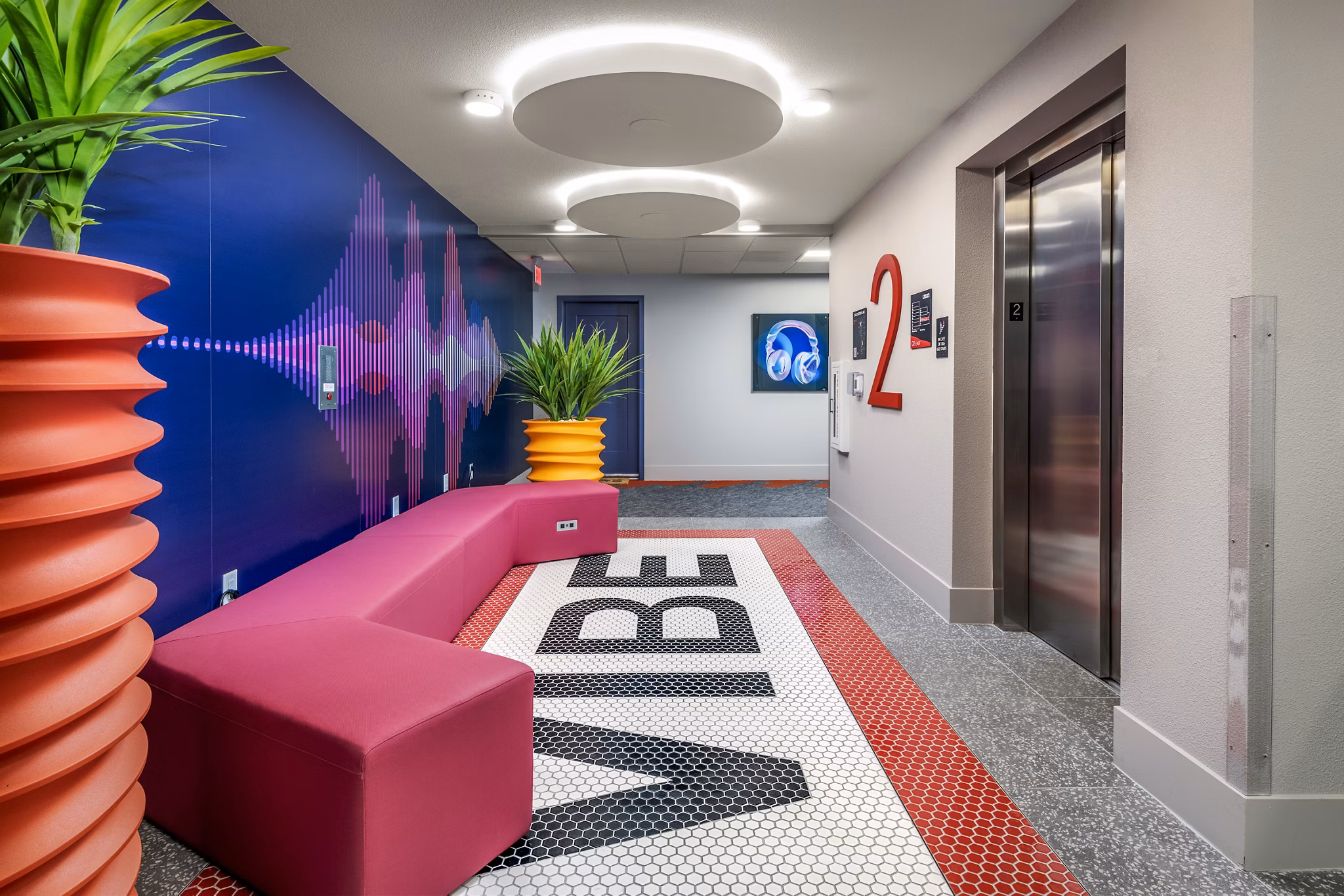 lobby at Union on 6th Apartments