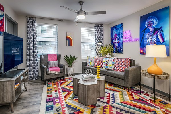 living room at Union on 6th Apartments