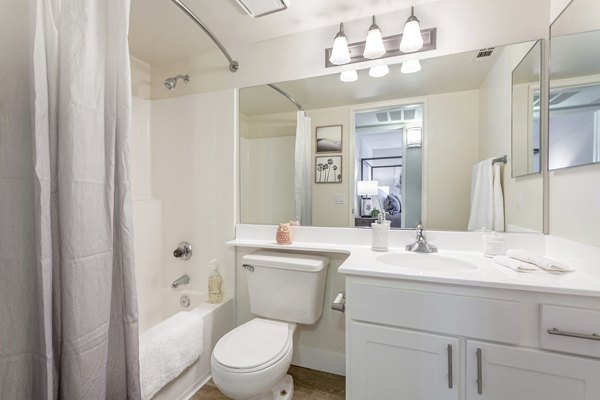 Bathroom featuring modern fixtures at Colony Parc Apartments
