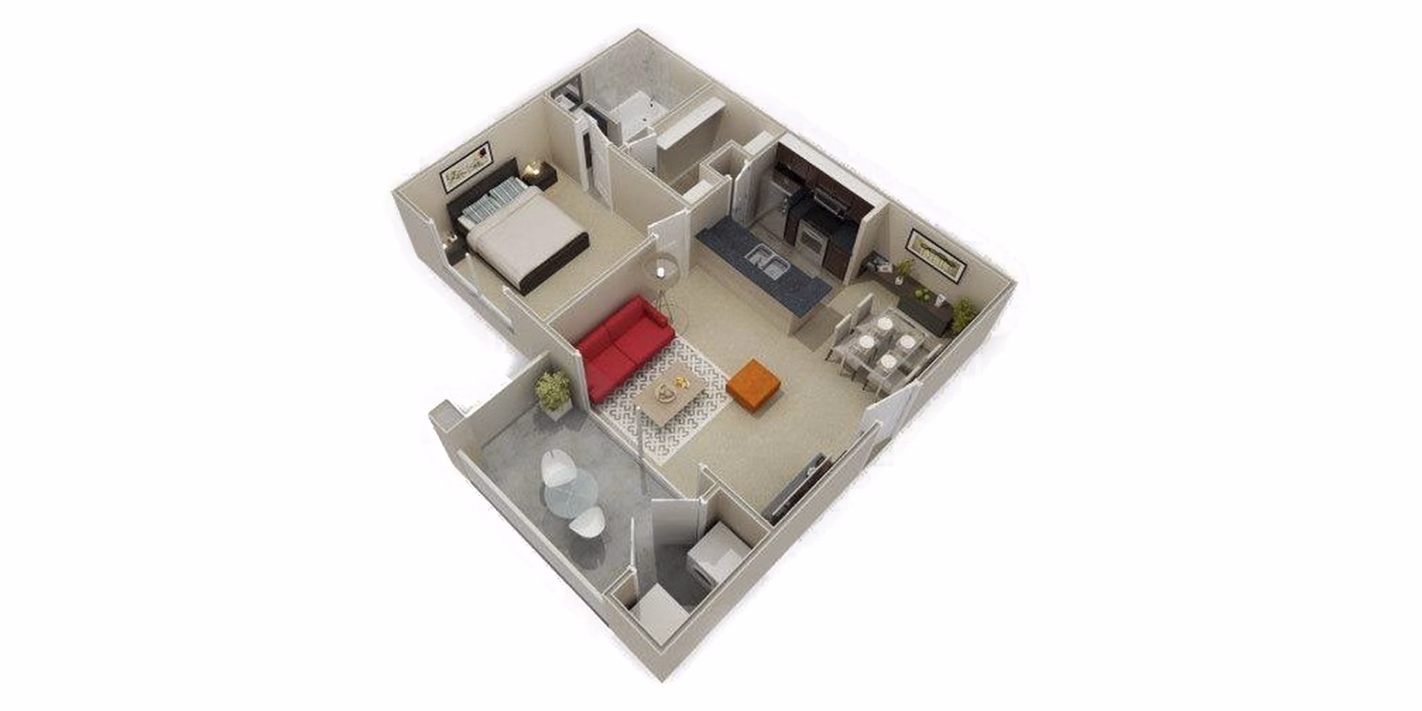 A1 floor plan at Stone Chase Apartments