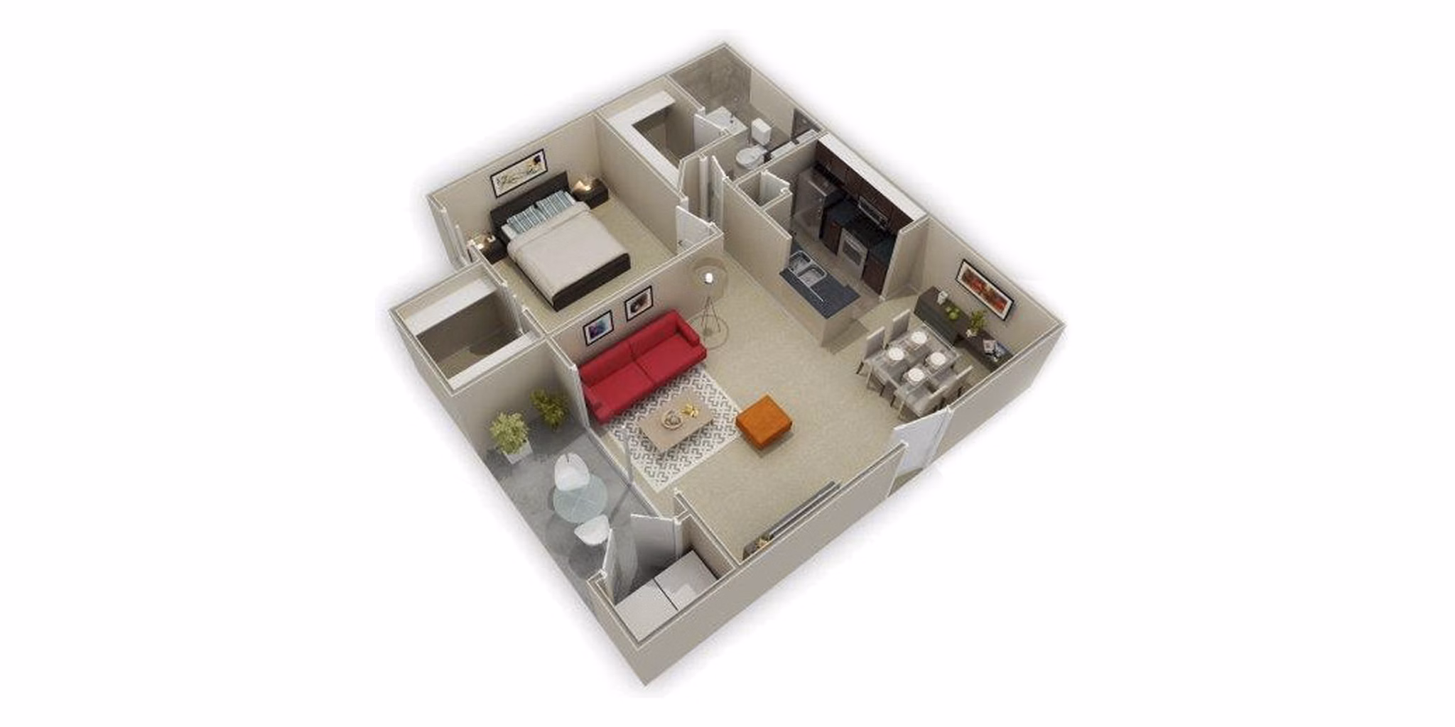 A2 floor plan at Stone Chase Apartments