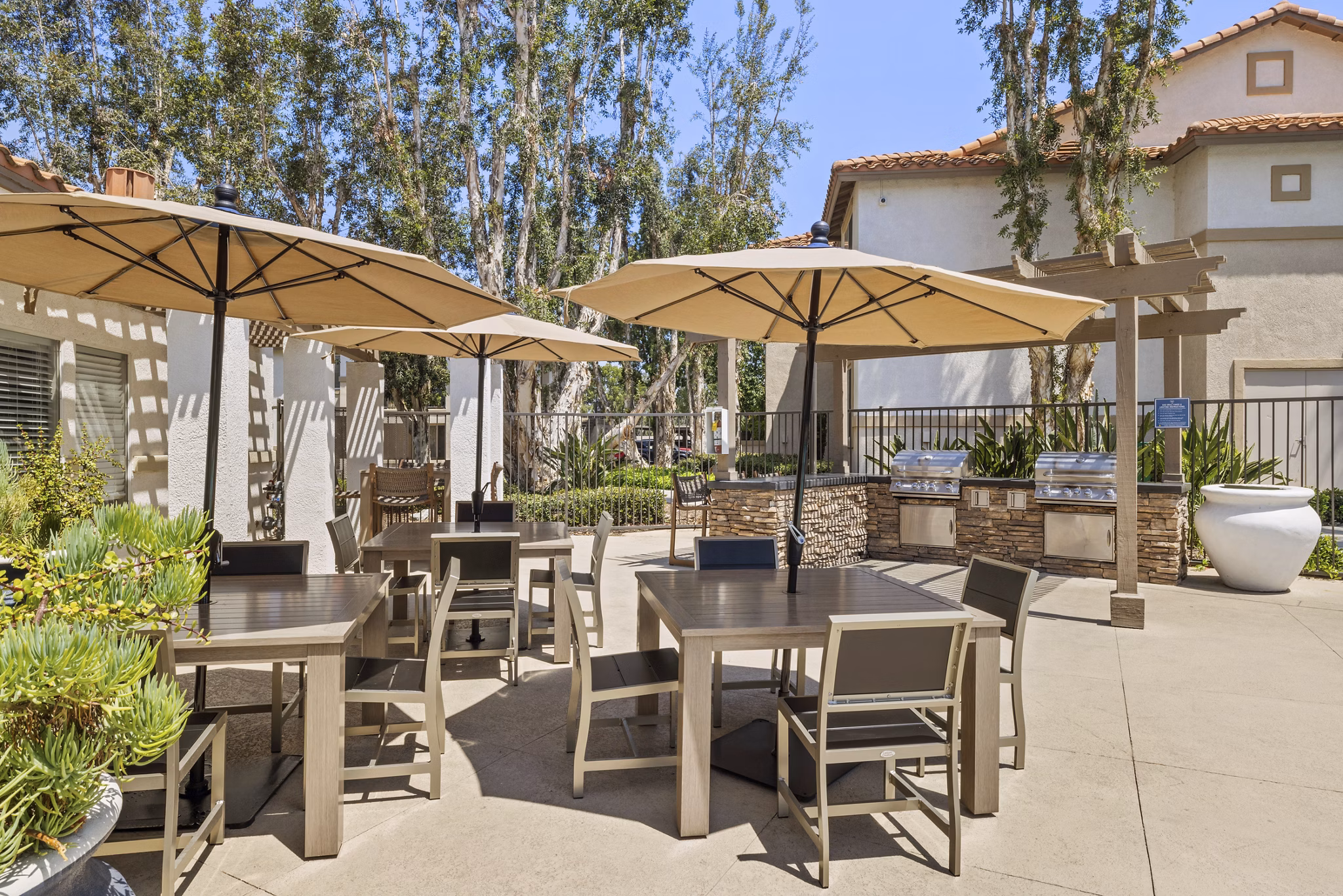 Patio at Mission Grove Apartments