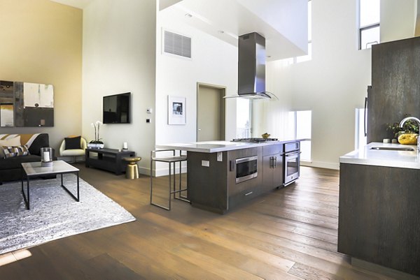 Elegant clubhouse with modern design at 201 Marshall Apartments, featuring luxurious communal spaces for residents