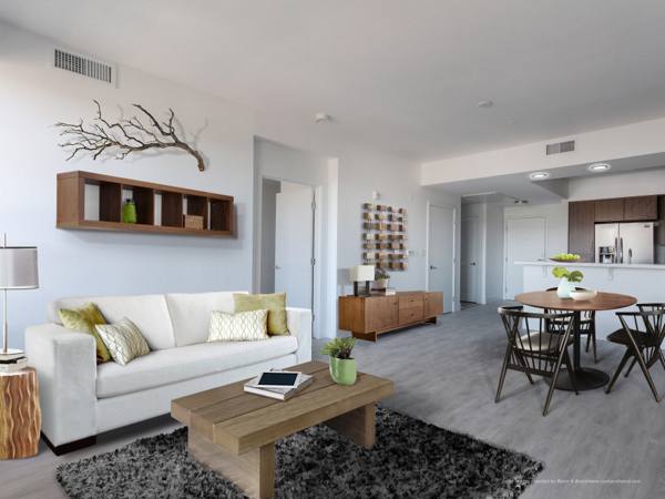 living room at 201 Marshall Apartments