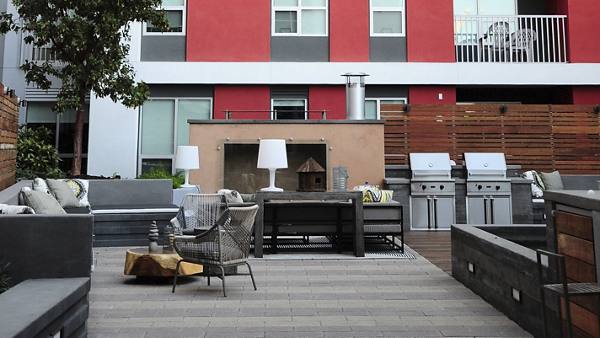 grill area at 201 Marshall Apartments