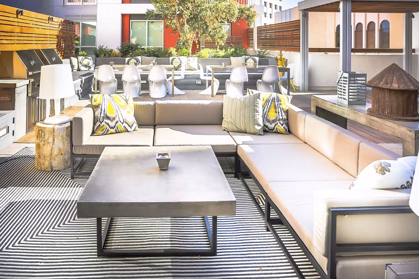 Modern fitness center with state-of-the-art equipment at 201 Marshall Apartments, offering residents a healthy lifestyle in a luxury setting