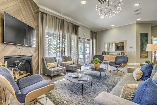Modern clubhouse with stylish decor at Signature Point Apartments offering luxury amenities