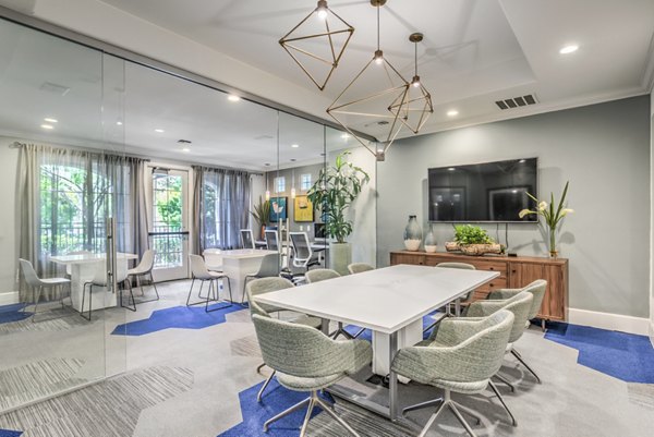 Clubhouse with stylish seating and modern decor at Signature Point Apartments