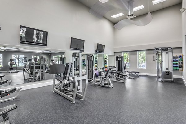 State-of-the-art fitness center with modern equipment at Signature Point Apartments, ideal for active living and wellness enthusiasts