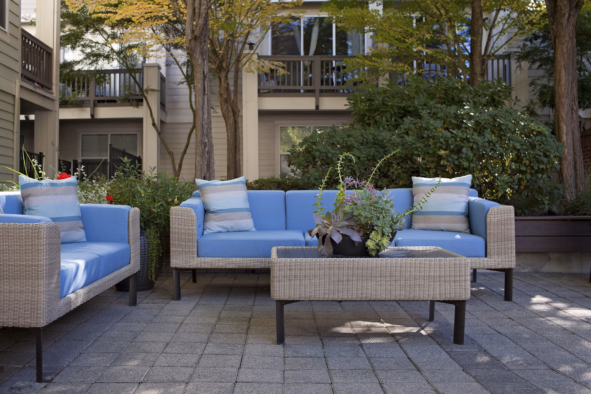 Outdoor recreational area featuring tennis courts at Lions Gate South Apartments