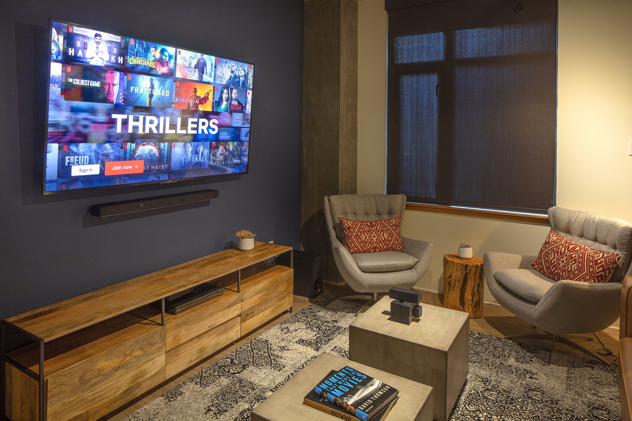Clubhouse featuring modern design elements at The Wyatt Apartments in San Diego â€“ ideal for social and leisure activities