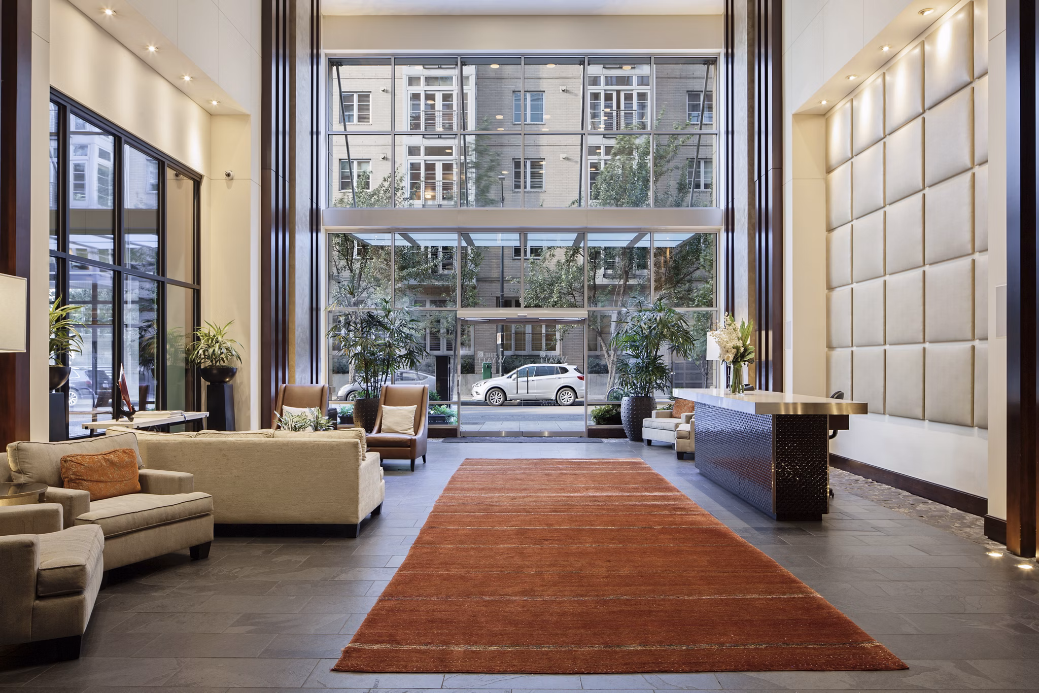Elegant clubhouse featuring modern decor at The Wyatt Apartments