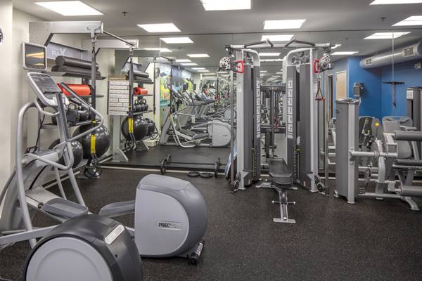 fitness center at The Wyatt Apartments