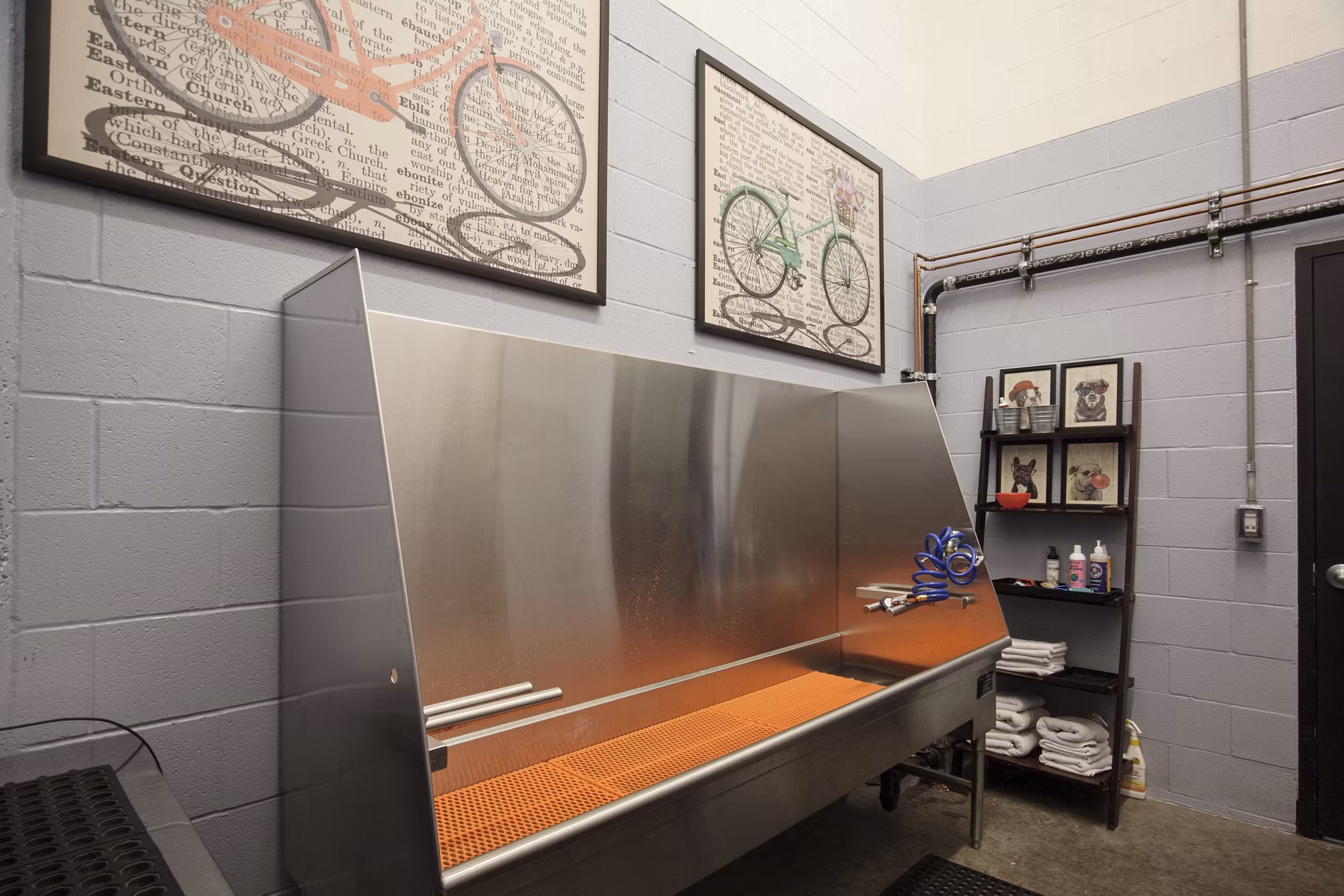 Dog wash station with pet-friendly features at The Wyatt Apartments