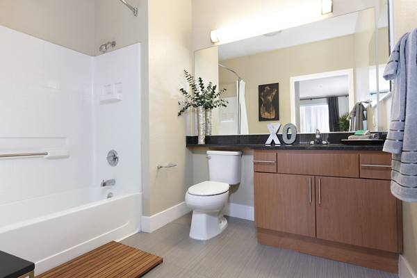 bathroom at Bridgepointe Apartments