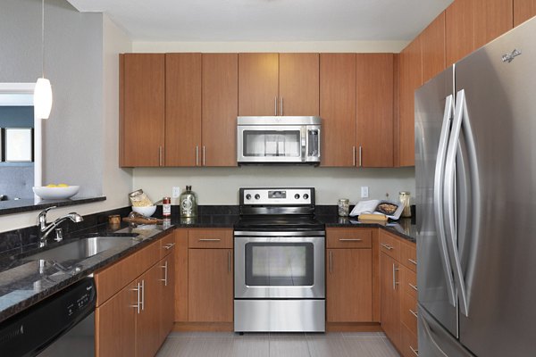 kitchen at Bridgepointe Apartments