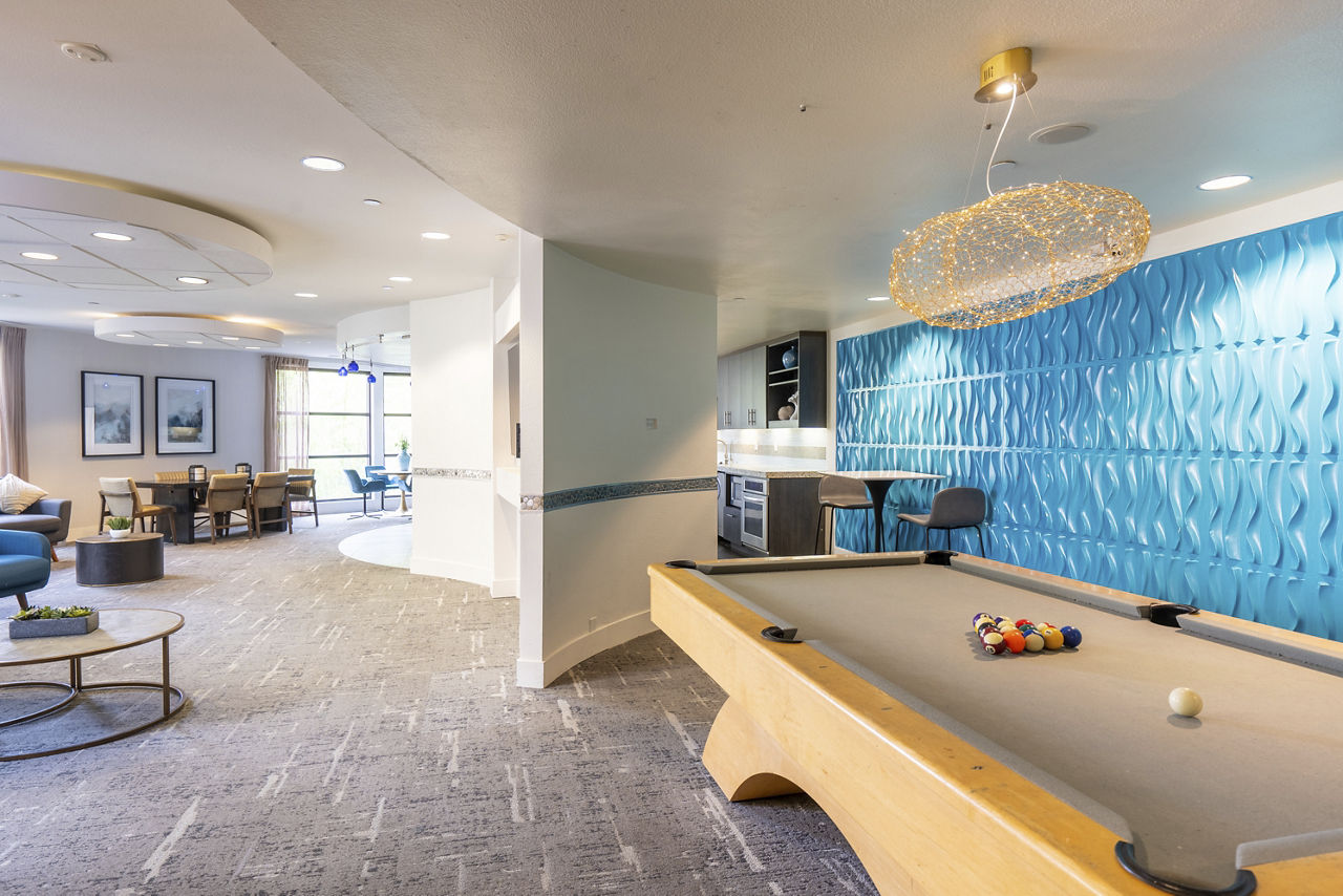Game room at Elements