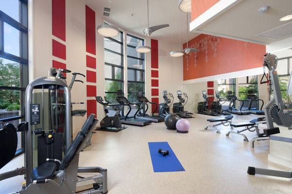 fitness center at Elements Apartments