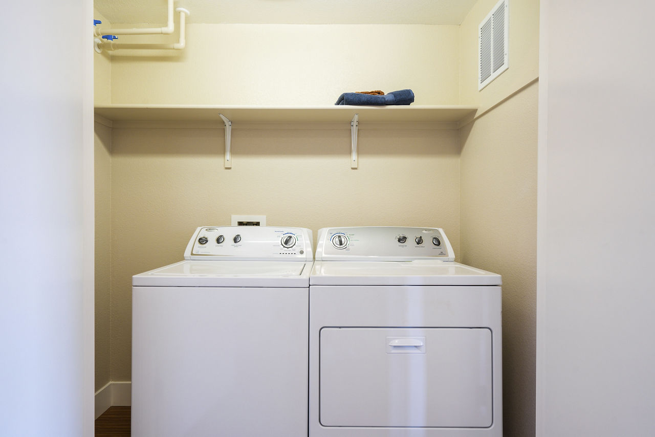 Laundry room at Mosaic Apartments