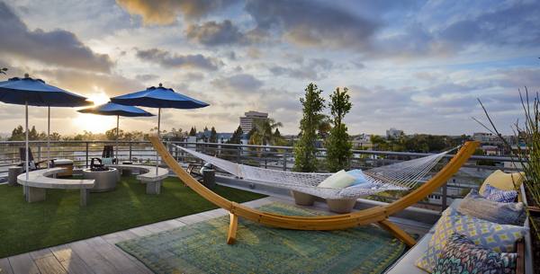 rooftop deck at Broadstone Balboa Park Apartments