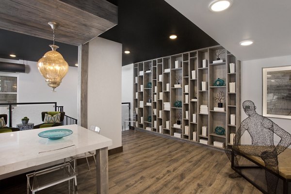 Clubhouse featuring modern design and open spaces at Broadstone on 9th Apartments, luxury living with Greystar