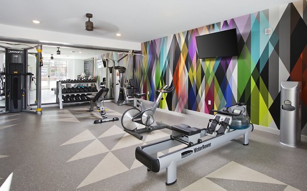Modern fitness center with state-of-the-art equipment at Broadstone on 9th Apartments