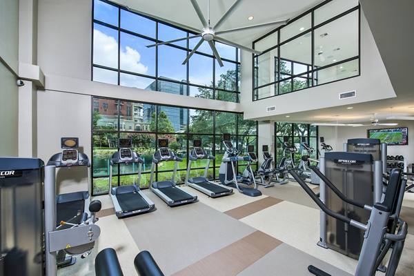 fitness center at Post Oak Apartments