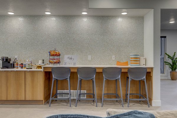 Elegant clubhouse with modern amenities at Villas on Main Apartments for social gatherings and events